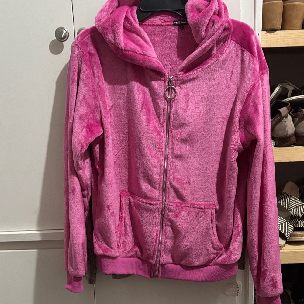 Pink Fuzzy Kids Jacket